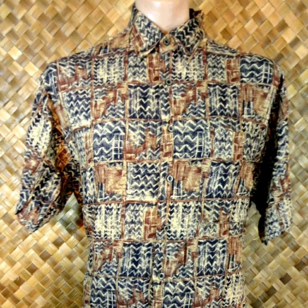 EXCETERA Mens HAWAIIAN Print Shirt. Large